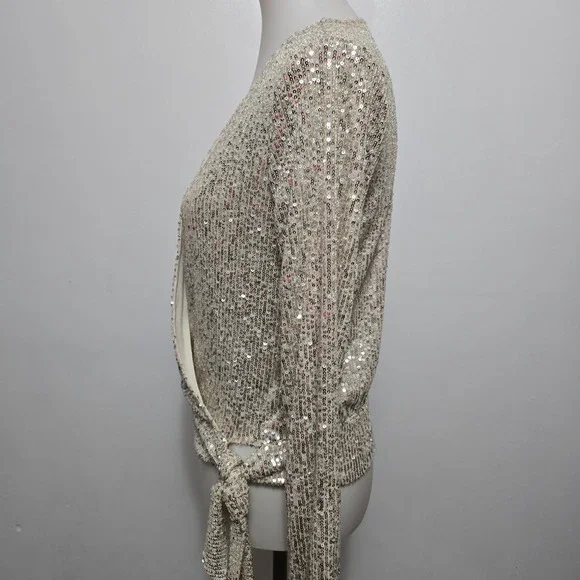 INC International Concepts Sequin Top Womens Size Small Party Sparkle - Picture 3 of 9